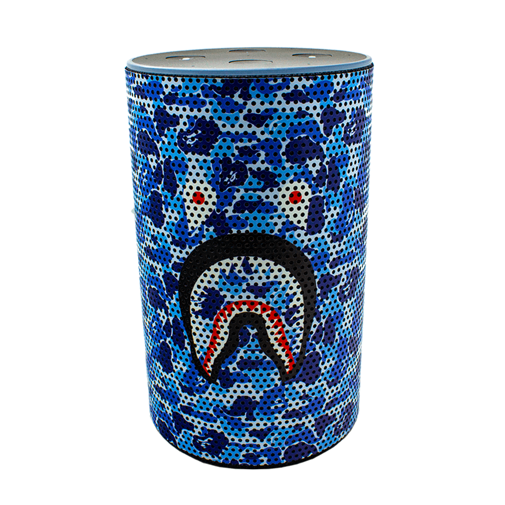 BlueBapeCamo_b6cb94c3-f5fe-4827-b426-b5db56510a0c AMAZON ECHO 2ND GEN SKIN - Blue Bape Camo - Image 1
