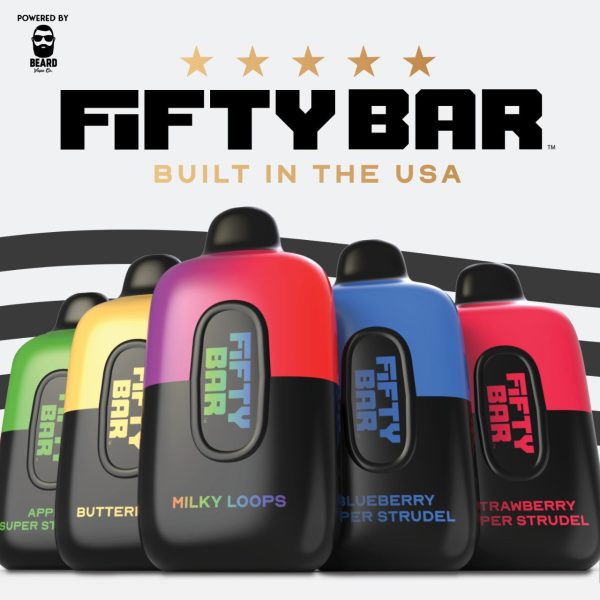 Fifty Bar Disposable Vape Pen - USA Made | 6500 Puffs | 16mL 5% Nicoti