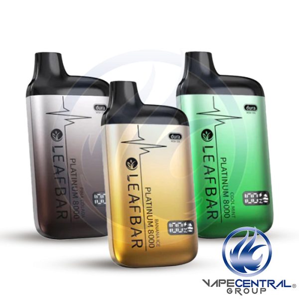 Leaf Bar Platinum 8000 Puffs Smart Disposable Vape Device look