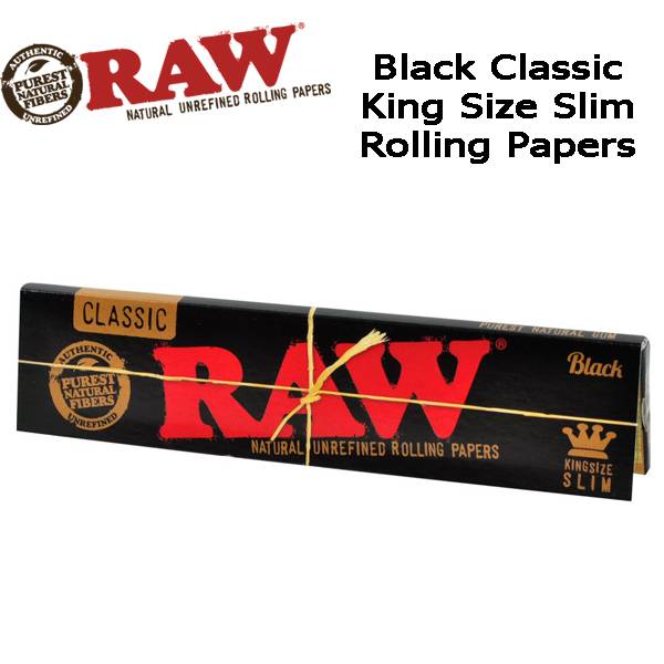 RAW-black-king-size-slim-600x600 RAW Black Classic Rolling Papers King Size Slim - Image 1