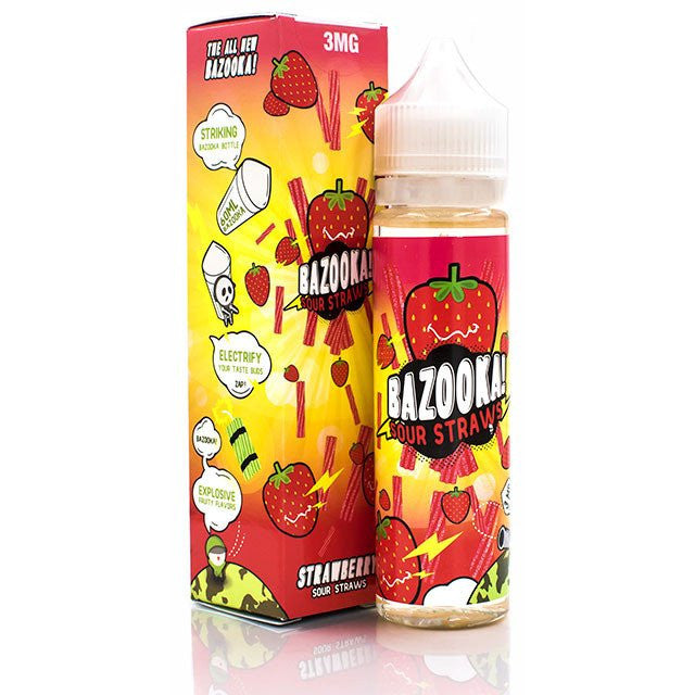 bazooka_60_straw_1024x1024_68ae65c2-1a68-4ed7-a2fa-b91e79bd252a Strawberry Sour Straws by Bazooka Vape - 60mL - Image 1