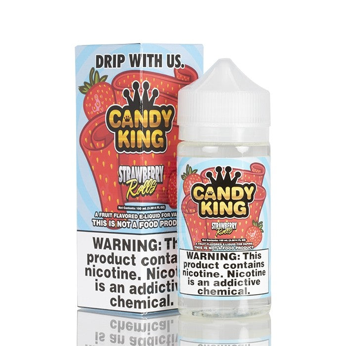 strawberry_rolls_-_candy_king_ejuice_-_100ml Strawberry Rolls by Candy King eJuice - 100mL - Image 1