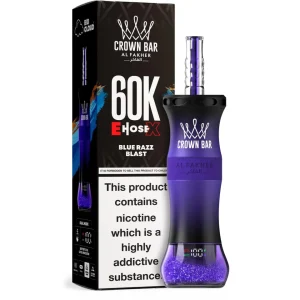 Crown Bar 60K E-Hose X disposable e-cigarette-blue-razz-blast